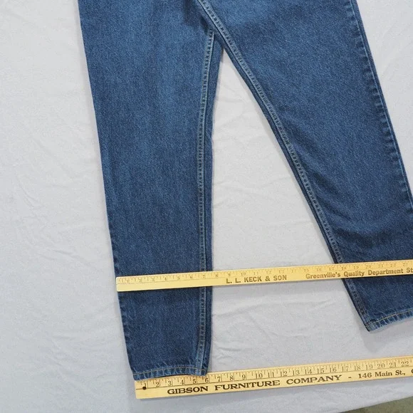 Classic Straight Leg Women's Jeans - Blue - Picture 6 of 11